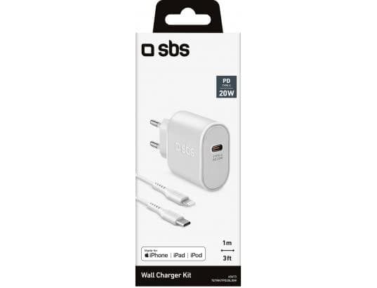 SBS TETRKITPD20LIGW mobiloplader hvid indendørs (TETRKITPD20LIGW)