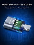 Miniatyrbillede 3 af 5: Graugear USB 3.2 Gen2 Adapter Type-A til Type-C han (G-AD-ATC-10G-2)