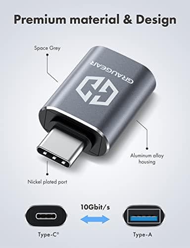 Graugear USB 3.2 Gen2 Adapter Type-A til Type-C han (G-AD-ATC-10G-2)