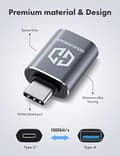 Miniatyrbillede 4 af 5: Graugear USB 3.2 Gen2 Adapter Type-A til Type-C han (G-AD-ATC-10G-2)