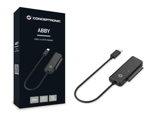 Conceptronic ABBY - Storage controller - 2.5" (6.4 cm) - SATA 6Gb/s - 600 MBps - USB 3.2 (Gen 1x1)