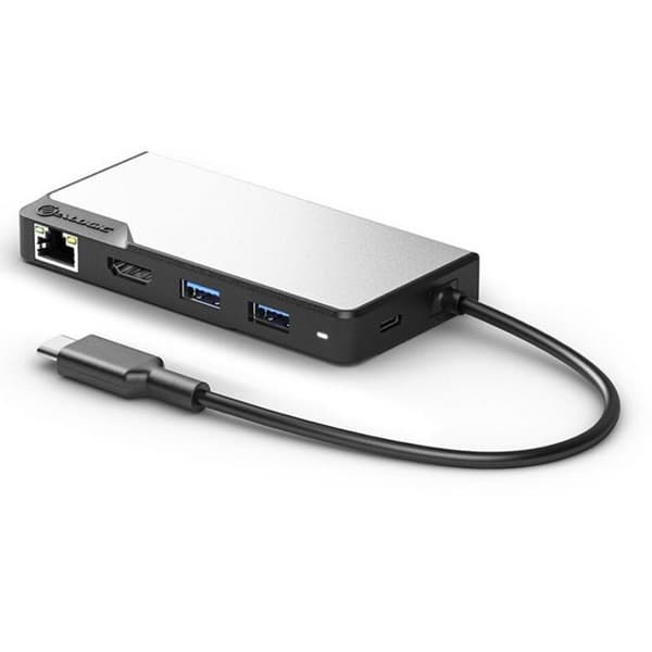 ALOGIC USB-C Fusion MAX 6-i-1-Hubb V2 HDMI, USB, Ethernet och PD  Rymdgrå