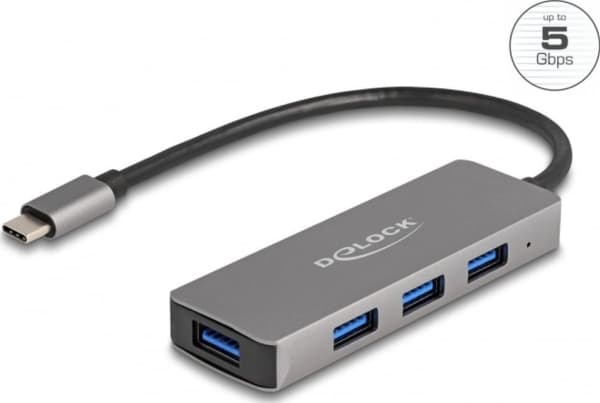 Delock - Hubb - 4 x USB 3.2 Gen 1 - skrivbordsmodell