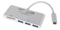 Miniatyrbild 3 av 7: DELTACO USB 3.1 Gen 1 hubb, USB-C, 3USB A, SD/microSD-läsare, vit