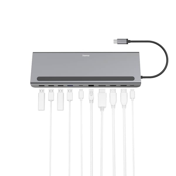 Hama USB-C Dockningstasjon Connect2Office Pro 10 Porter