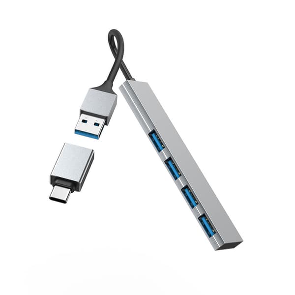 Hubb USB-A 3.2 4x-Portar 5 Gbit/s USB-C-Adapter