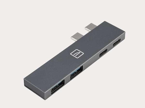 Tucano MA-CHUB-MBP-SG, USB 3.2 Gen 1 (3.1 Gen 1) Type-C, USB 3.2 Gen 1 (3.1 Gen 1) Type-A, USB 3.2 Gen 1 (3.1 Gen 1) Type-C, USB 3.2 Gen 2 (3.1 Gen 2