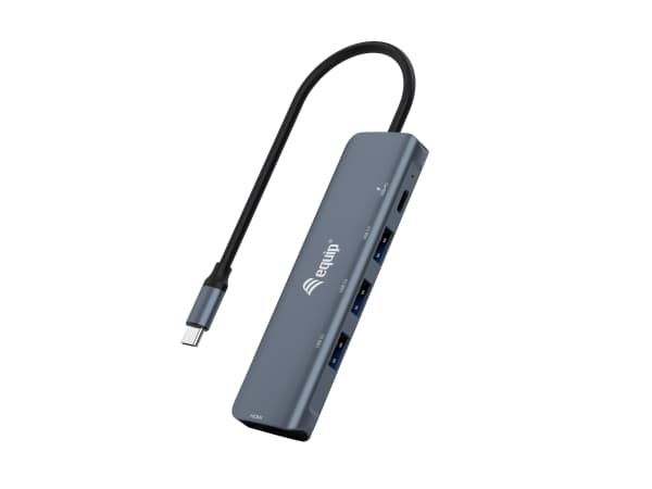 Equip 133487, USB 3.2 Gen 1 (3.1 Gen 1) Type-C, HDMI, USB 3.2 Gen 1 (3.1 Gen 1) Type-A, USB 3.2 Gen 1 (3.1 Gen 1) Type-C, 5000 Mbit/s, 4096 x 2160 pi