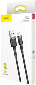 Miniatyrbild 4 av 8: Baseus Cafule 2.4A 1m Micro USB-kabel (grå/svart)