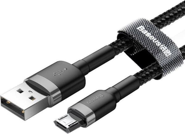 Baseus Cafule 2.4A 1m Micro USB-kabel (grå/svart)