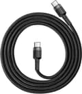 Miniatyrbild 5 av 11: Baseus Cafule USB-kabel 1 m USB C Svart, Grå