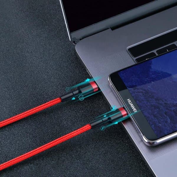 Baseus Cafule USB-kabel 1 m USB C Svart, Grå