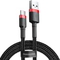 Miniatyrbillede 3 af 11: Baseus Cafule USB-kabel 2 m USB A USB C Sort, Rød