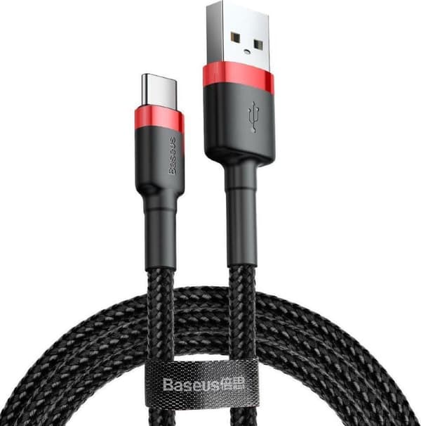 Baseus Cafule USB-kabel 2 m USB A USB C Sort, Rød
