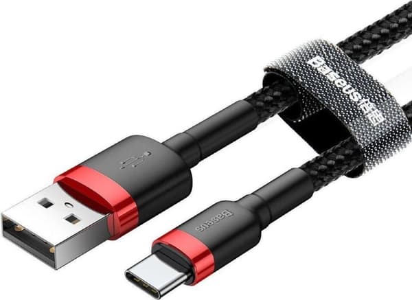 Baseus Cafule USB-kabel 2 m USB A USB C Sort, Rød