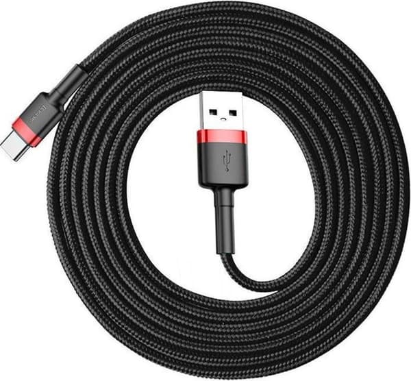 Baseus Cafule USB-kabel 2 m USB A USB C Sort, Rød
