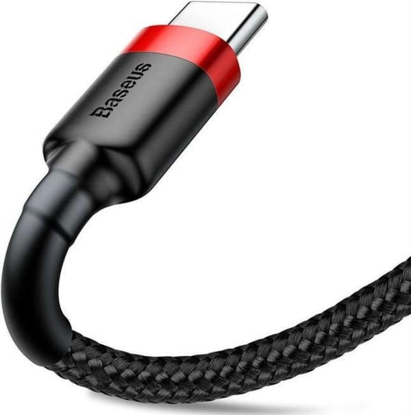 Baseus Cafule USB-kabel 2 m USB A USB C Sort, Rød