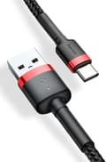 Miniatyrbillede 11 af 11: Baseus Cafule USB-kabel 2 m USB A USB C Sort, Rød