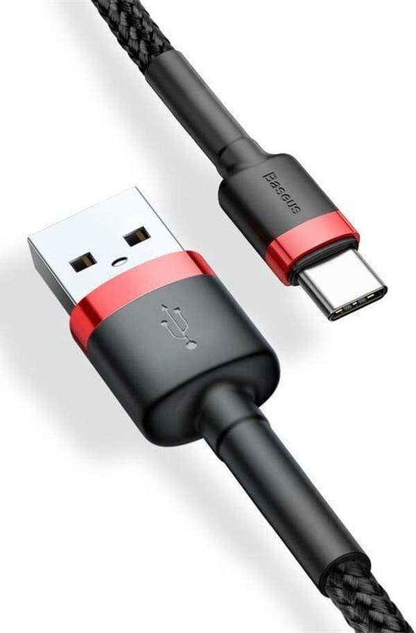 Baseus Cafule USB-kabel 2 m USB A USB C Sort, Rød