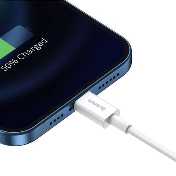 Baseus CALYS-A02 mobiltelefonkabel Hvid 1 m USB A Lightning