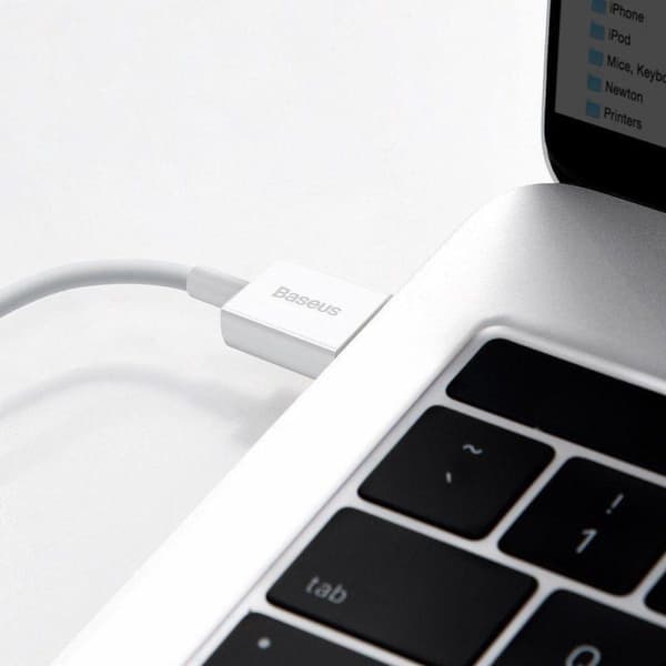 Baseus CALYS-A02 mobiltelefonkabel Hvid 1 m USB A Lightning