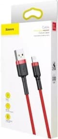 Miniatyrbillede 7 af 11: Baseus CALCLF-C09 lightning-kabel 2 m Rød