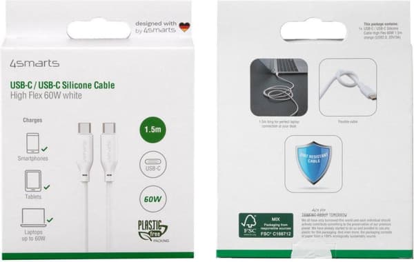 4smarts 468761 USB-kabel 1,5 m USB 2.0 USB C Hvid (468761)