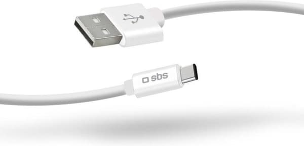 SBS TECABLPOLOTYPECW USB-kabel 1 m USB 2.0 USB A USB C Hvid (TECABLPOLOTYPECW)