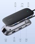 Miniatyrbild 2 av 6: USB Hub med Ethernet, HDMI, USB 3.0, USB-C, SD & Mikro SD