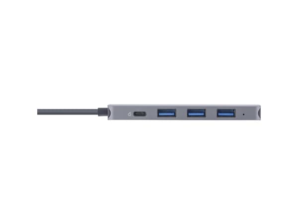 InLine 33271L, USB 2.0 Type-C, USB 3.2 Gen 1 (3.1 Gen 1) Type-A, USB 3.2 Gen 1 (3.1 Gen 1) Type-C, 5000 Mbit/s, Grå, Gjuten aluminium, 87 W