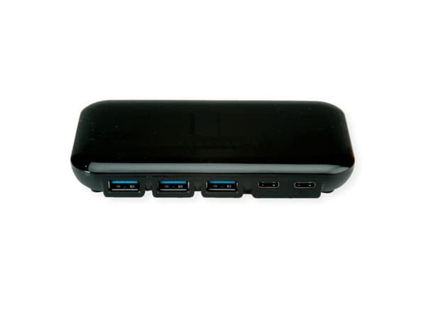 ROLINE 14.02.5055, USB 3.2 Gen 1 (3.1 Gen 1) Type-C, USB 3.2 Gen 1 (3.1 Gen 1) Type-A, USB 3.2 Gen 1 (3.1 Gen 1) Type-C, 10240 Mbit/s, Svart, 121 mm,