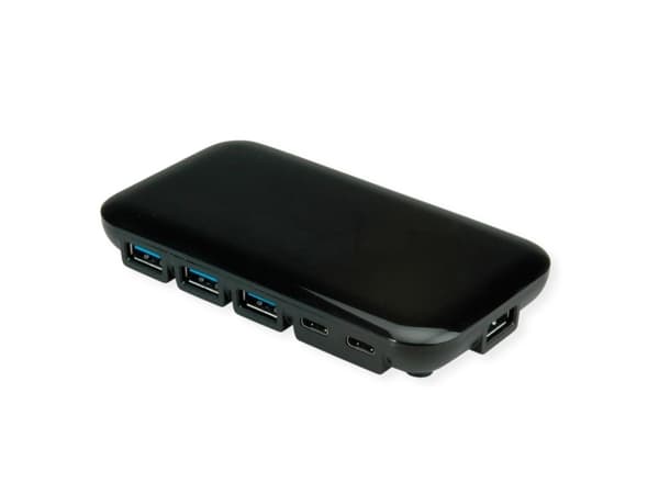 ROLINE 14.02.5055, USB 3.2 Gen 1 (3.1 Gen 1) Type-C, USB 3.2 Gen 1 (3.1 Gen 1) Type-A, USB 3.2 Gen 1 (3.1 Gen 1) Type-C, 10240 Mbit/s, Svart, 121 mm,