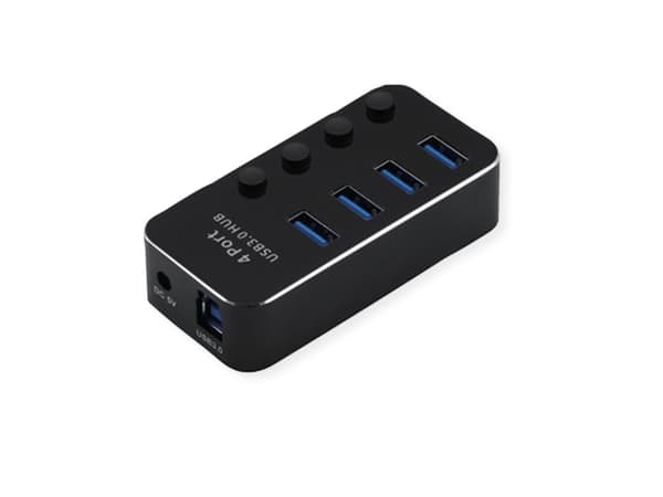 ROLINE 14.02.5056, USB 3.2 Gen 1 (3.1 Gen 1) Type-A, USB 3.2 Gen 1 (3.1 Gen 1) Type-A, 5120 Mbit/s, Svart, Gjuten aluminium, 41 mm