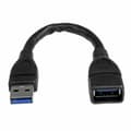 Miniatyrbild 1 av 3: USB-kabel Startech USB3EXT6INBK         Svart