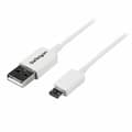 Miniatyrbild 1 av 3: USB-kabel till mikro-USB Startech USBPAUB2MW Vit Gul (4 antal)