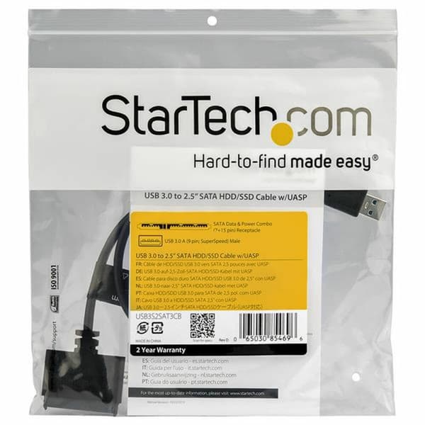 USB till SATA-hårddiskadapter Startech USB3S2SAT3CB HDD/SSD 2.5"
