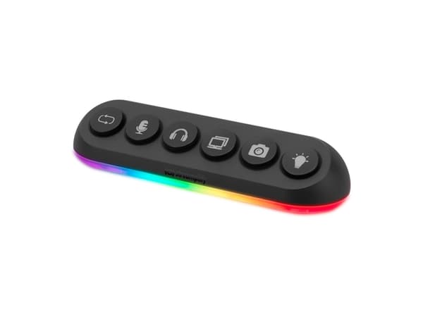 Streamplify HUB DECK 5, 4x USB 3.0, 1x USB 2.0, RGB, 12V, EU-strømledning - svart