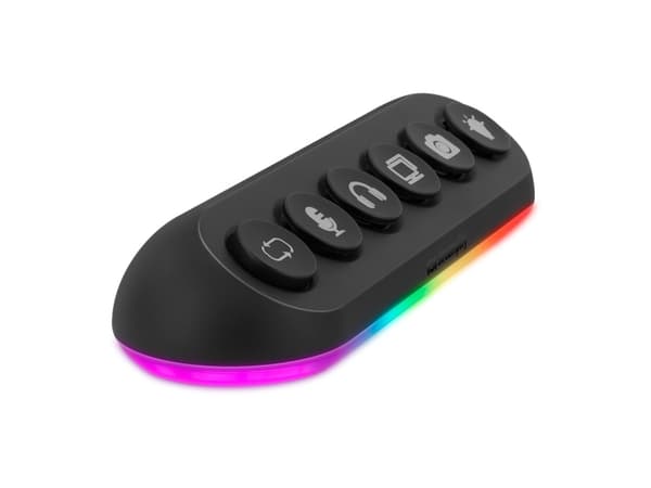 Streamplify HUB DECK 5, 4x USB 3.0, 1x USB 2.0, RGB, 12V, EU-strømledning - svart
