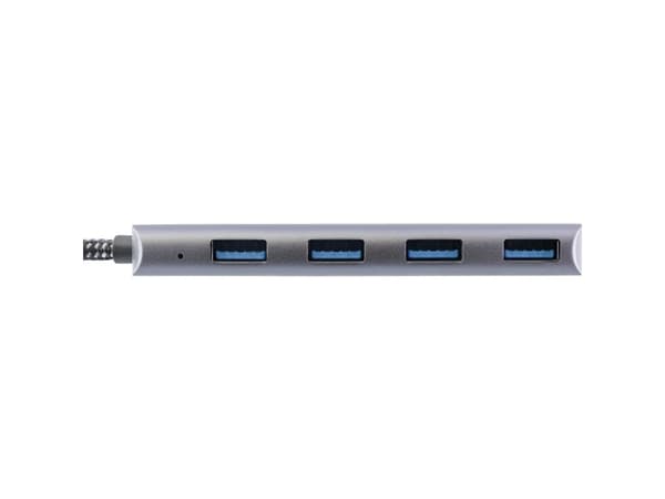 InLine 33271R, USB 3.2 Gen 1 (3.1 Gen 1) Type-C, USB 3.2 Gen 1 (3.1 Gen 1) Type-A, Grå, Rund kabel, 0,175 m, USB