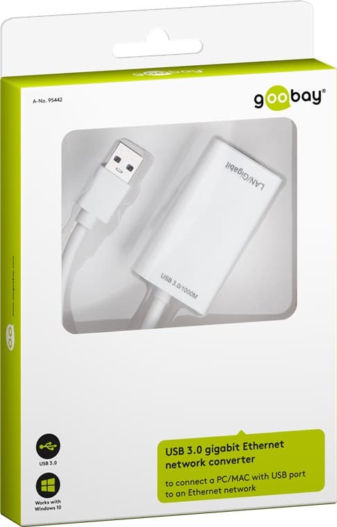 USB 3.0 Gigabit Ethernet nettverksadapter,