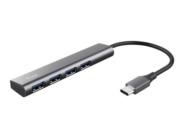 Trust Halyx - Hubb - USB-C - 4 x USB 3.2 Gen 1 - skrivbordsmodell
