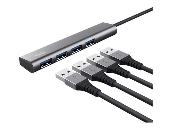 Trust Halyx - Hubb - USB-C - 4 x USB 3.2 Gen 1 - skrivbordsmodell