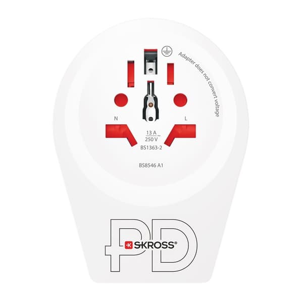 Verdensadapter - World to UK USB-C™ PD