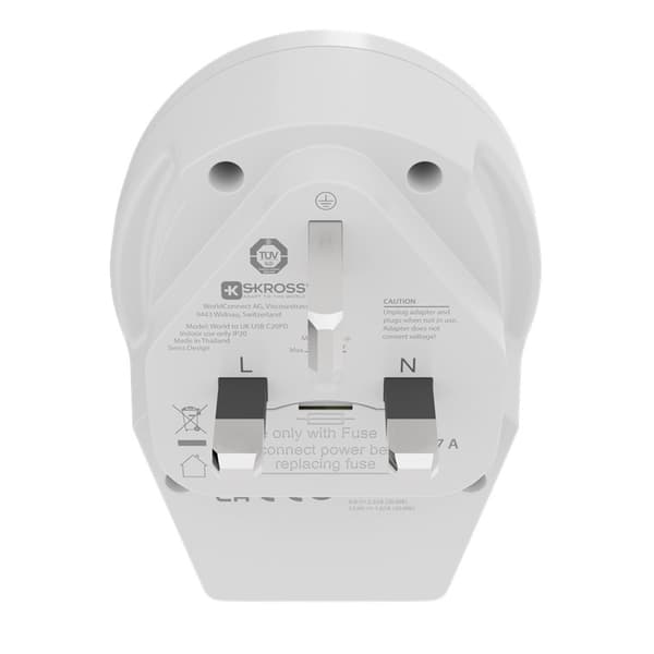 Verdensadapter - World to UK USB-C™ PD
