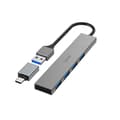Miniatyrbild 1 av 7: HAMA Hubb USB-A 3.2 4x-Portar 5 Gbit/s USB-C-Adapter