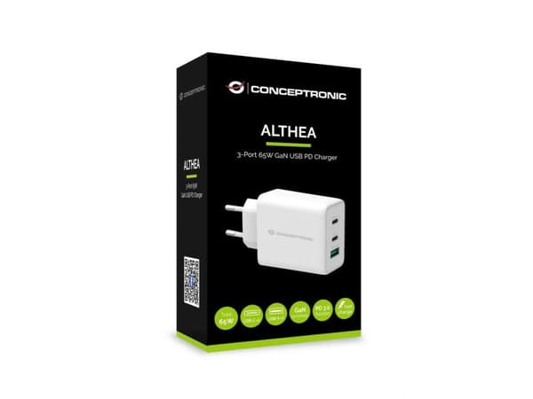 Conceptronic ALTHEA12W oplader til mobilenheder Hvid Indendørs