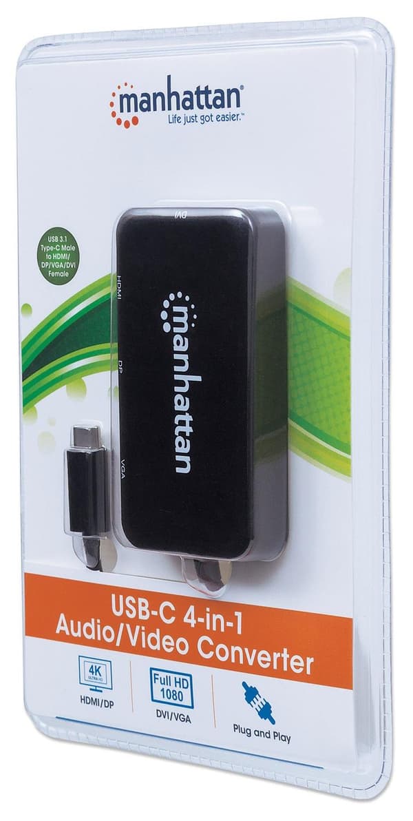 Manhattan 152600 kannettavan tietokoneen telakka ja porttitoistin USB Type-C musta
