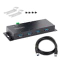 Miniatyrbillede 8 af 11: StarTech.com 4-ports industriel USB 3.0-hub, 5 Gbps, robust USB-hub med ESD og overspændingsbeskyttelse, USB-A-hub, der kan monteres på DIN/væg/skrive