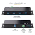Miniatyrbillede 9 af 11: StarTech.com 4-ports industriel USB 3.0-hub, 5 Gbps, robust USB-hub med ESD og overspændingsbeskyttelse, USB-A-hub, der kan monteres på DIN/væg/skrive