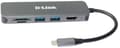 Miniatyrbild 2 av 8: D-Link 6-i-1 USB-C Hub med HDMI/kortläsare/strömförsörjning DUB-2327